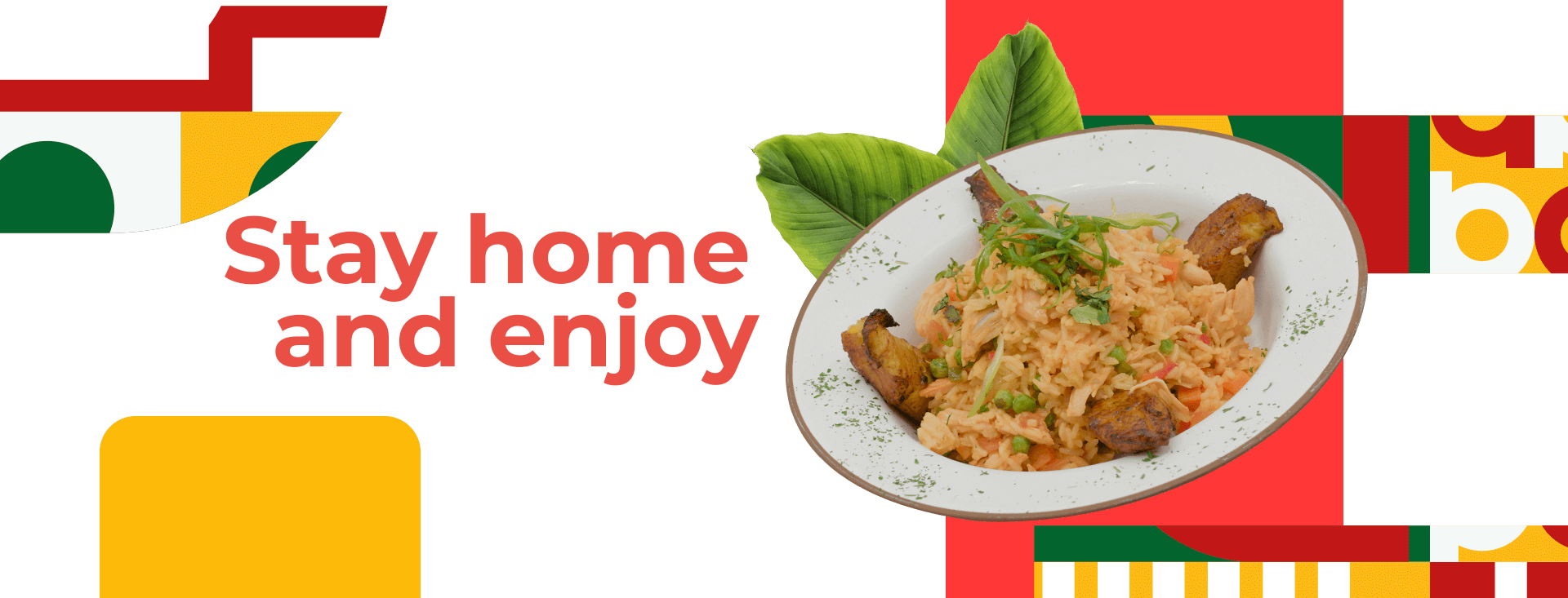 Inca paisa restaurant online order banner with chicken rice dish